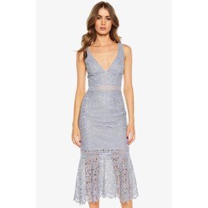 bardot sienna lace trumpet dress
